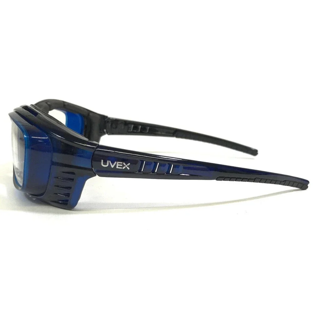 uvex by Honeywell Safety Goggles Eyeglasses Frames SW09 07 Blue Z87-2+ 56-21-127